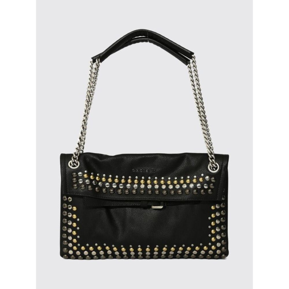 Orciani Women Orciani Venus Studded And Embroidered Calfskin Shoulder Bag